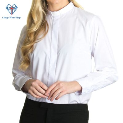 Women Clergy Shirts White