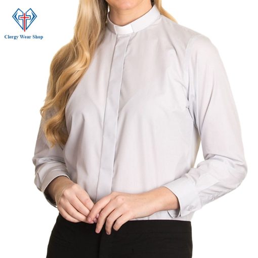 Women Clergy Shirts light grey