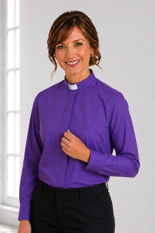 Full Grace Tab Collar Roman Purple for Female Ministers