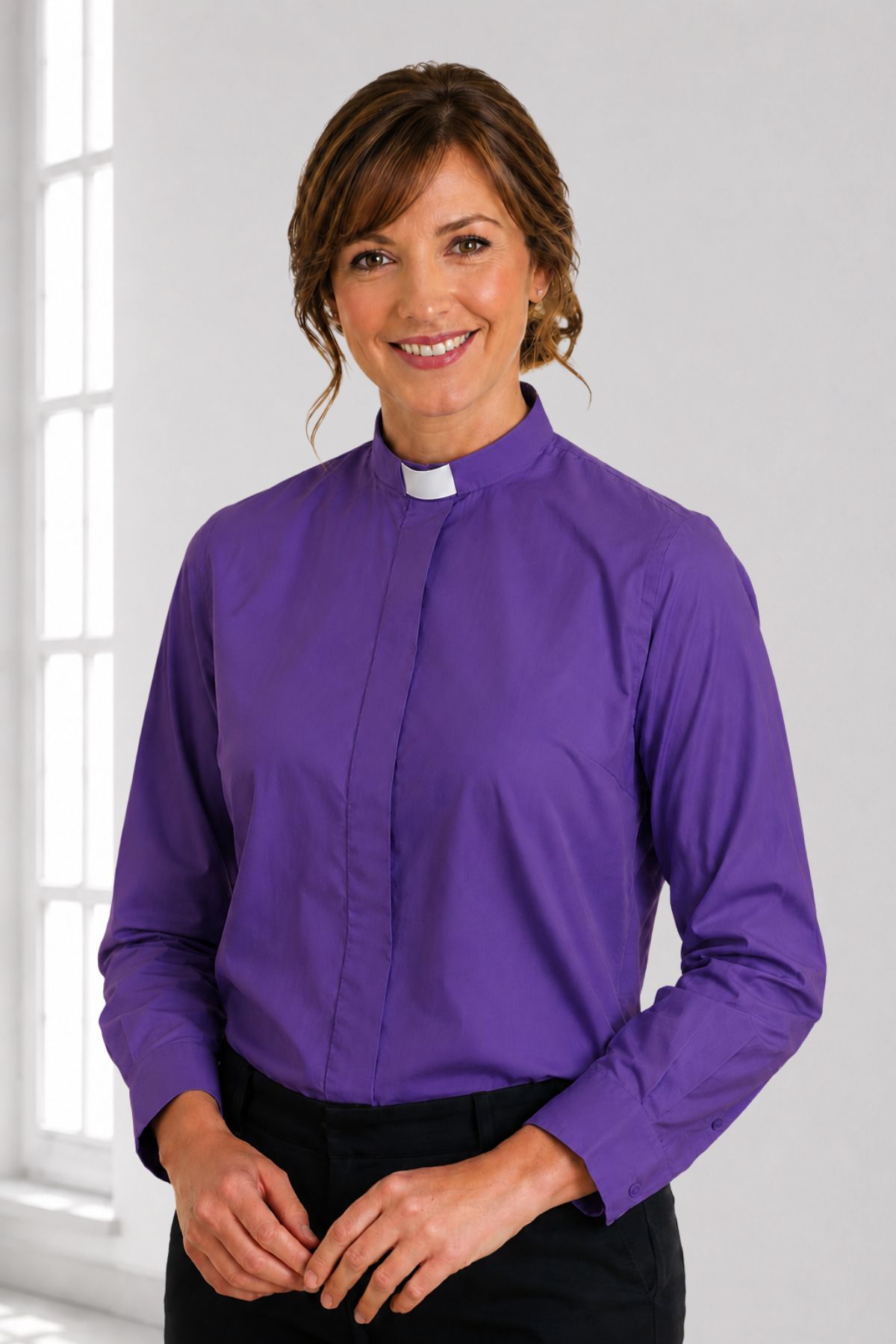 Full Grace Tab Collar Roman Purple for Female Ministers (7) Full Grace Tab Collar Roman Purple for Female Ministers