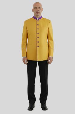 Golden Clergy Jacket Seven Button for Pastors and Clergy