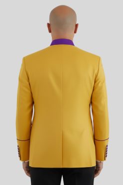 Golden Clergy Jacket Seven Button for Pastors and Clergy
