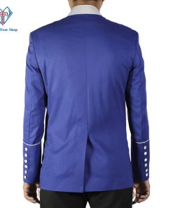 Men's Clergy Jackets Blue with White Trim