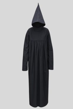 Monastic Black Hooded Robe