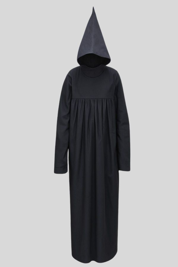 Monastic Black Hooded Robe