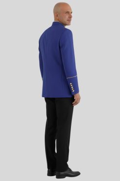 Stylish Blue Clergy Jacket with Gold Highlights