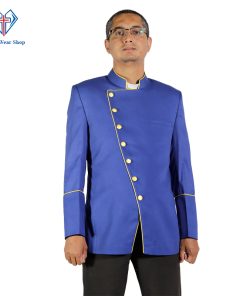 Stylish Clergy Jacket for Men in Royal Blue