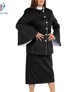 ladies church suits black