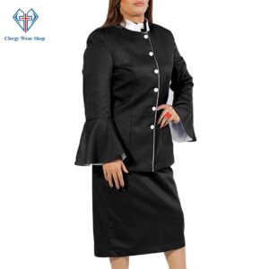ladies church suits black