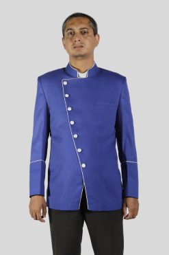 Clergy Jackets Blue for Mens with Double Breasted Look