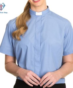 Clergy Shirts for Women Light Blue