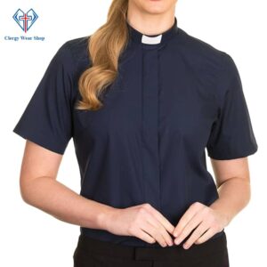 Clergy Shirts for Women Lilac Navy