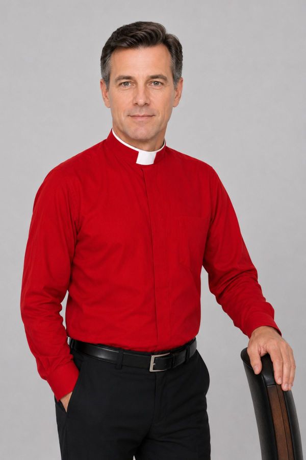 Consecrata Tonsure Collar Cardinal Clergy Shirt