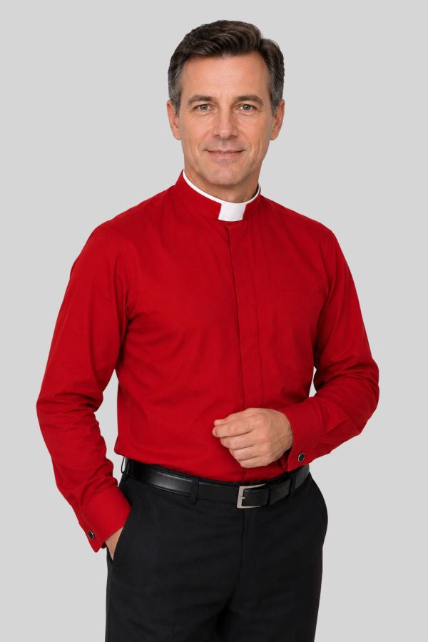 Consecrata Tonsure Collar Cardinal Clergy Shirt