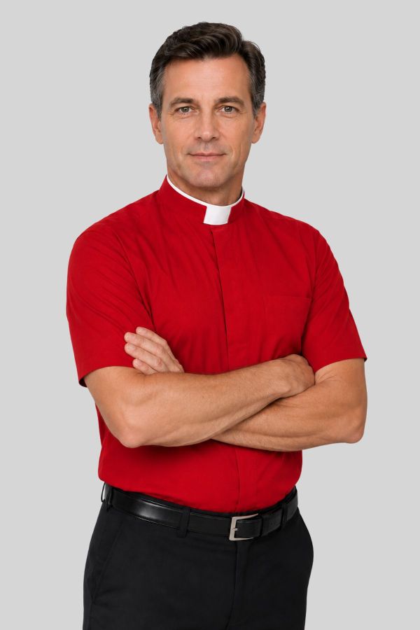 Consecrata Tonsure Collar Cardinal Clergy Shirt