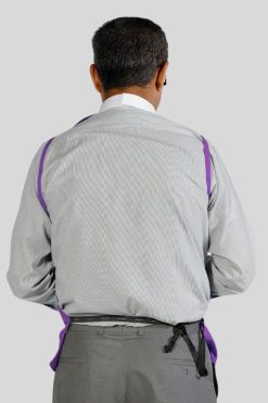 Distinguished Purple Clerical Rabat with Smooth Round Collar