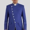 Clergy Jackets Blue for Mens with Double Breasted Look