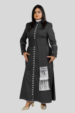 Ladies Clergy Cassock for Women in Sleek Design