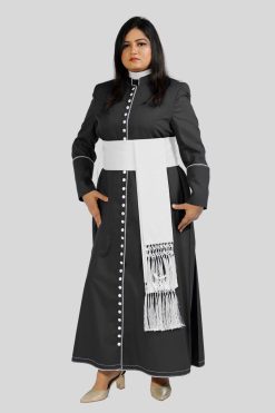 Ladies Clergy Cassock for Women in Sleek Design