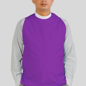 Distinguished Purple Clergy Rabat with Smooth Round Collar