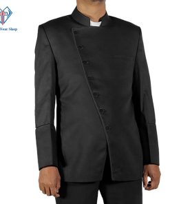 Clergy Jacket Double Breast Frock Black