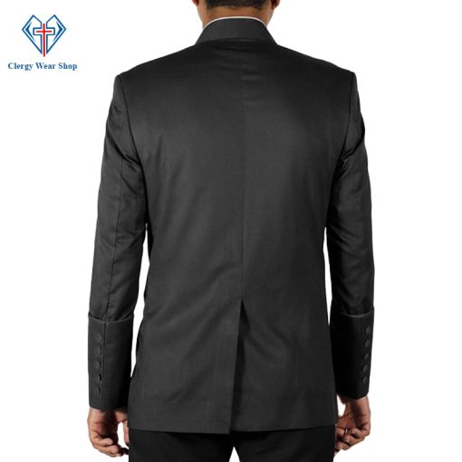 Clergy Jacket Double Breast Frock Black