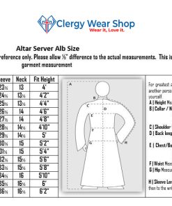 Size Chart Altar Server Albs