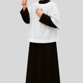 Black Altar Server Cassock for Comfort and Durability