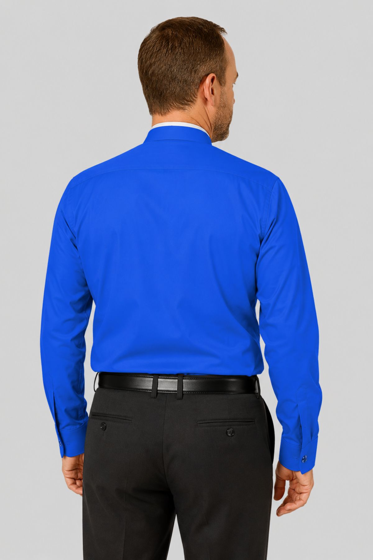 Men’s Royal Blue Clergy Shirt Roman Collar & French Cuff Design (4) Men’s Royal Blue Clergy Shirt Roman Collar & French Cuff Design