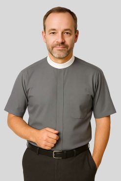 Neckband Gray Clergy Shirt