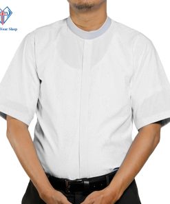 Neckband White Clergy Shirt