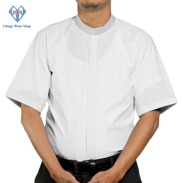 Neckband White Clergy Shirt