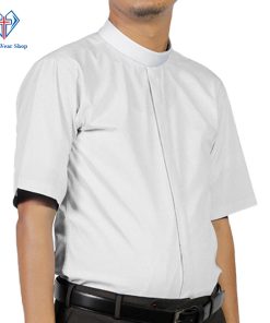 Neckband White Clergy Shirt