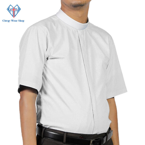 Neckband White Clergy Shirt