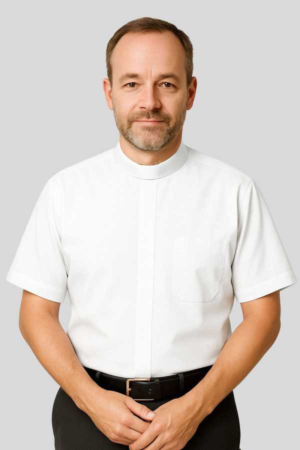 Neckband White Clergy Shirts
