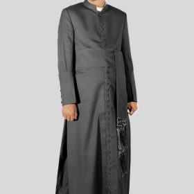 Prestige Black Cassock for Priests Graceful, Traditional, Powerful