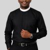 Priest Neckband Black Clergy Shirt for Clergy