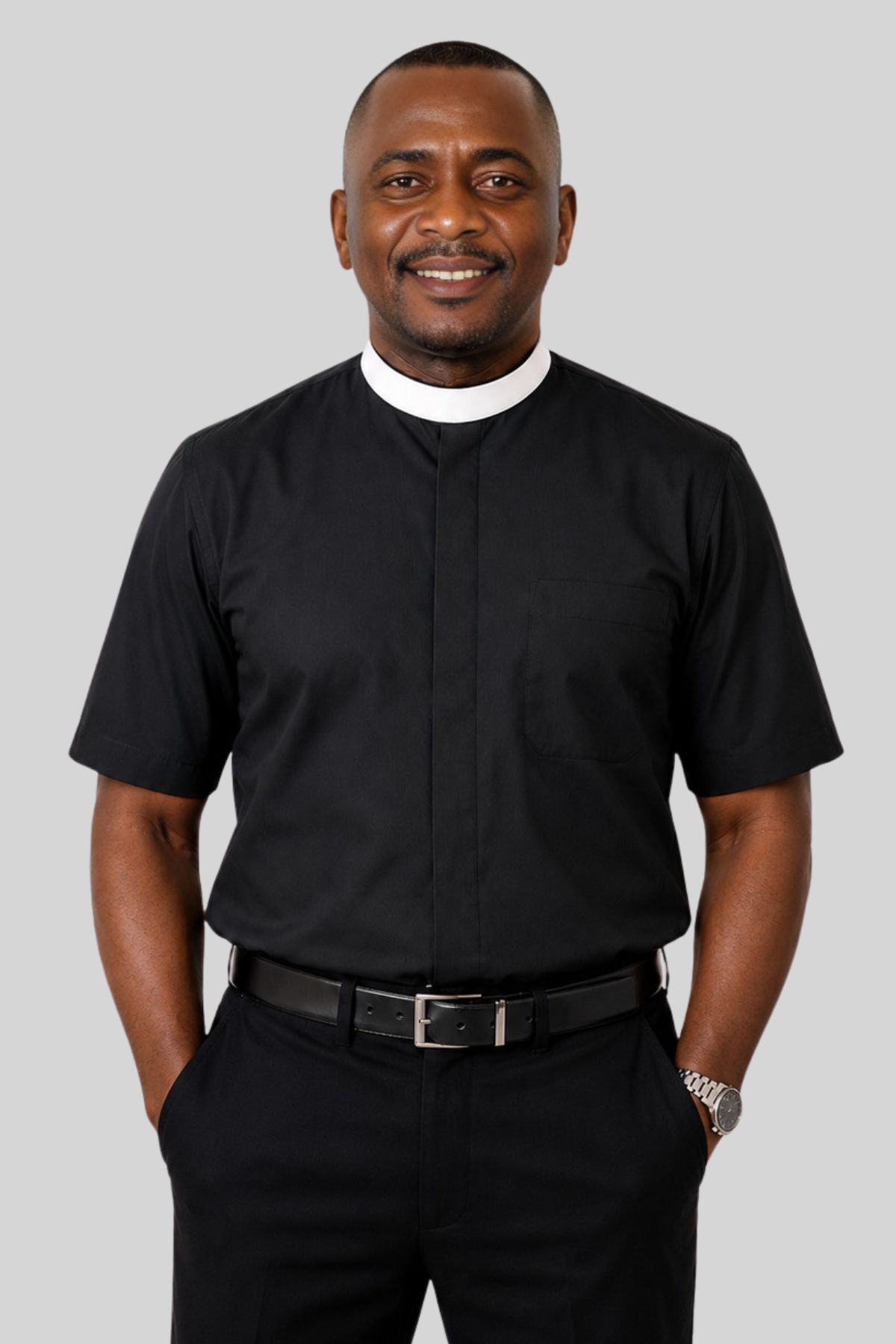 Priest Neckband Black Clergy Shirt for Clergy Priest Neckband Black Clergy Shirt for Clergy