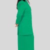 Skirt Jacket Set Set for Women in Green Two Piece