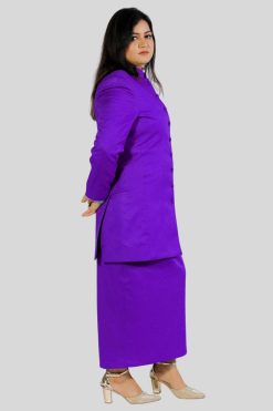 Stylish Two Piece Purple Clergy Dress Set for Women