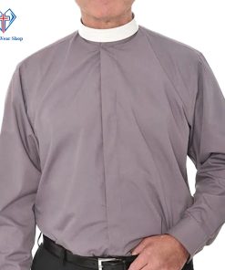 banded collar shirt