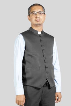 Black Clergy Vest for Formal Churchwear
