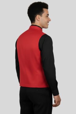 Black Clergy Vest with Purple Trim for Ministers