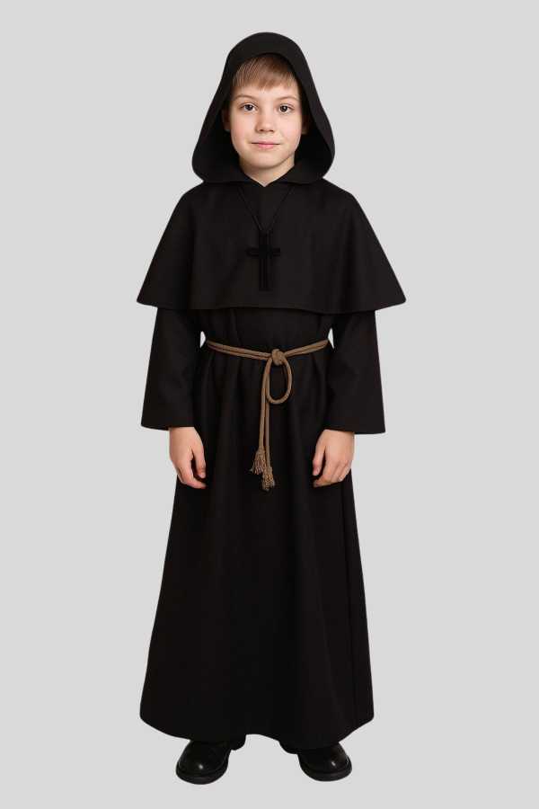 Kids Black Monk Habit