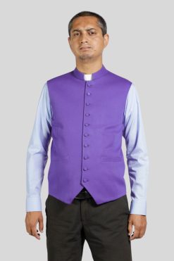 Purple Vest Mens for Traditional Church Use