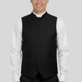 Traditional Black Clergy Vest for Formal Churchwear