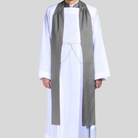 Cherished, Men's Pastor Vestment In Grey - 4 Pieces Included