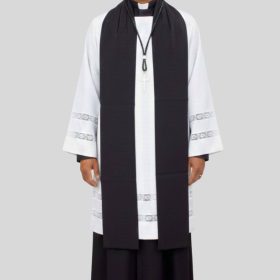 Honored, Black Class A Pastor Vestments Set of 4 for Men