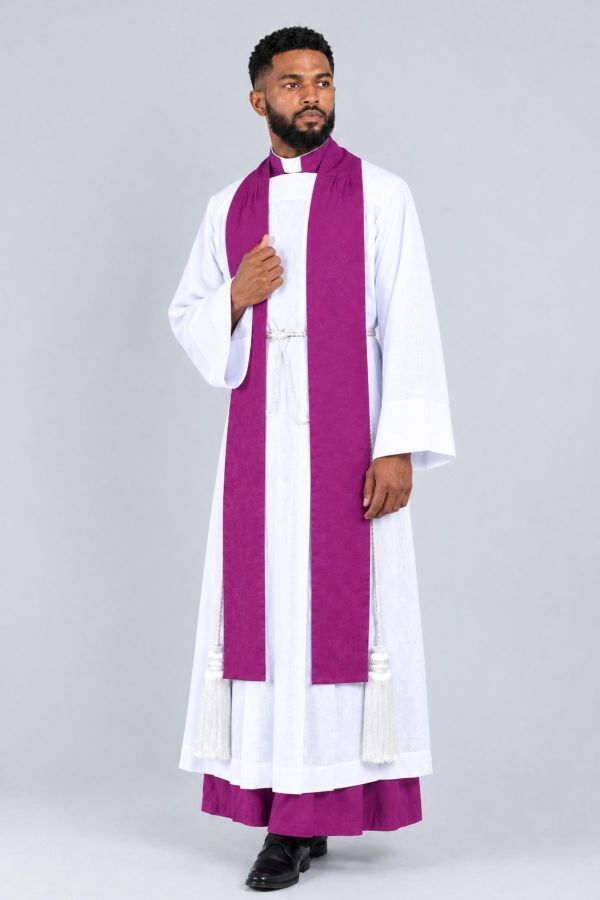 Red Purple Clergy Vestment for Pastors