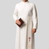 White Pastor Robe for Sunday Worship